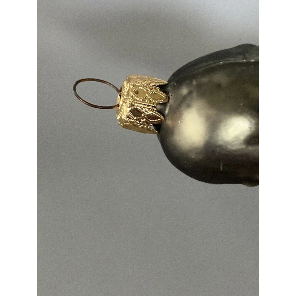 West Germany Glass PICKLE Hanging Christmas Ornament Food Bumpy Holiday Tree